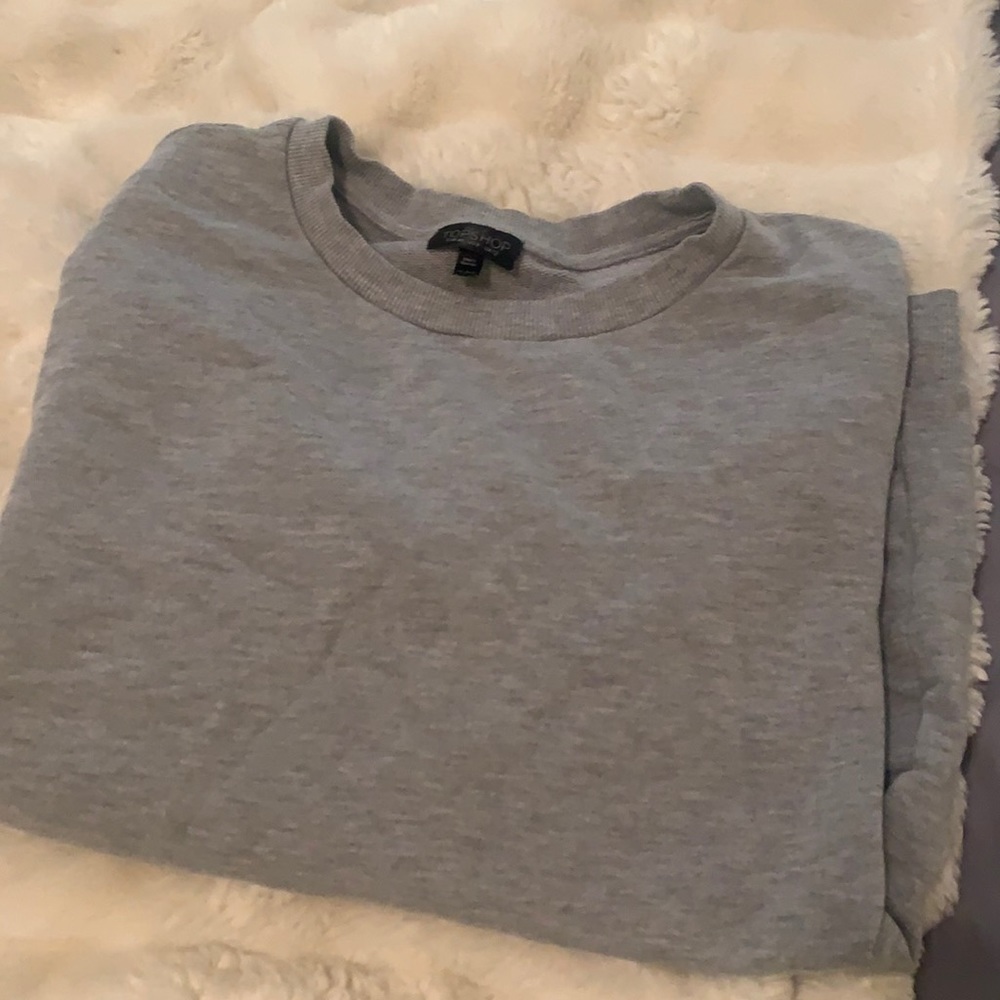 TOPSHOP grey crew neck